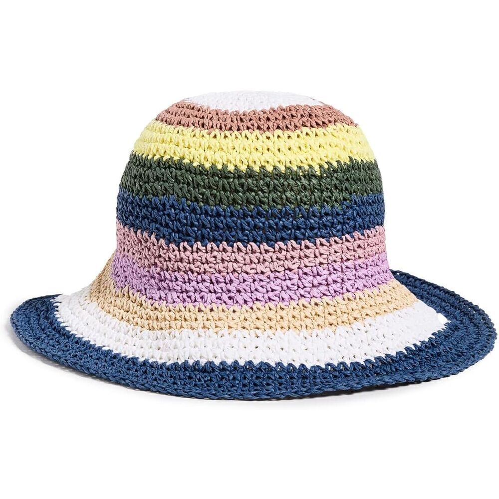 NWT HatAttack Women's Remy Multi Bucket Hat Navy Stripe